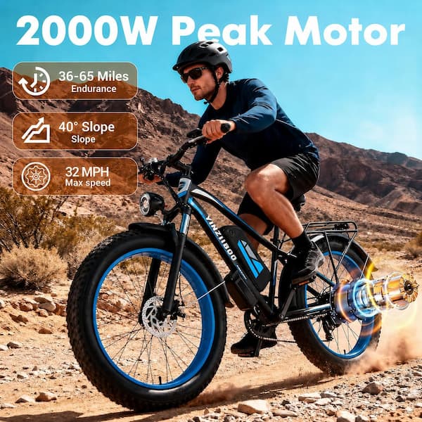 YinZhiBoo XDC600 Fat Tire Electric Bike with 48V 17.5Ah Battery Certified to UL2849