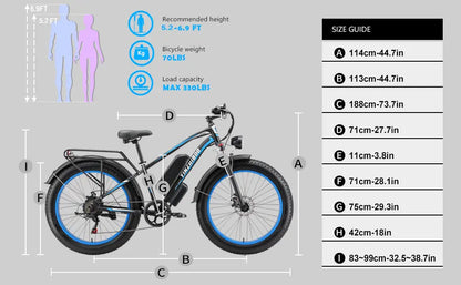 YinZhiBoo XDC600 2000W Peak Electric  Bike with 48V 17.5Ah Battery
