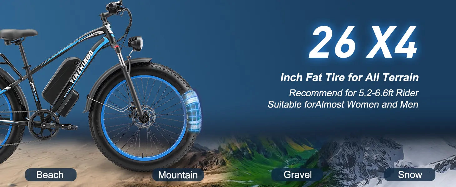 YinZhiBoo XDC600 2000W Peak Electric  Bike with 48V 17.5Ah Battery