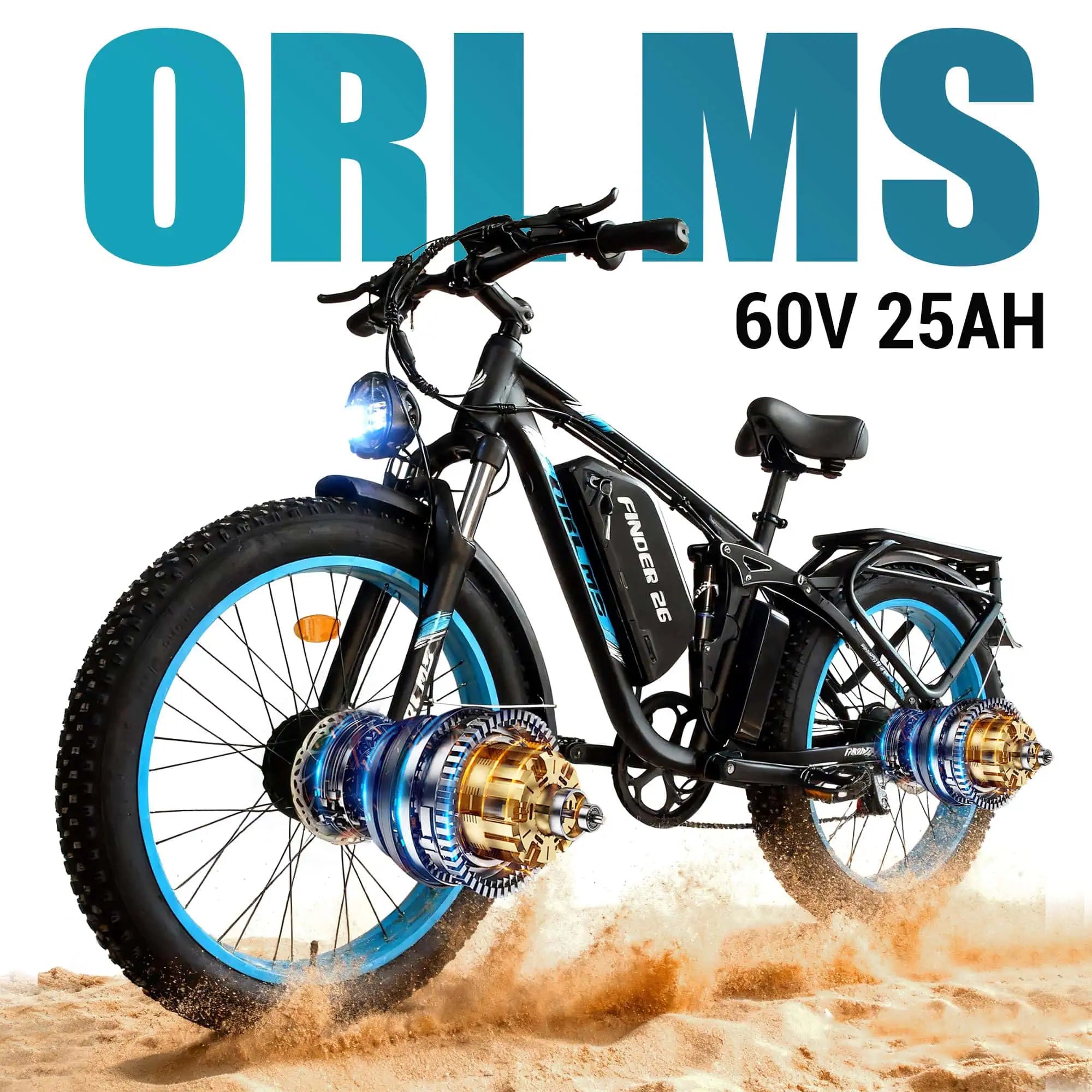 YinZhiBoo Dual Motor Electric  Mountain Bike 5000W ,60V  Battery Certified   to  UL2849