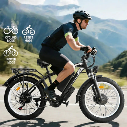 YinZhiBoo 5000W Fat Tire Electric Bike，Dual Motor Off-Road  Electric Mount Bike，60V  Battery Certified   to  UL2849