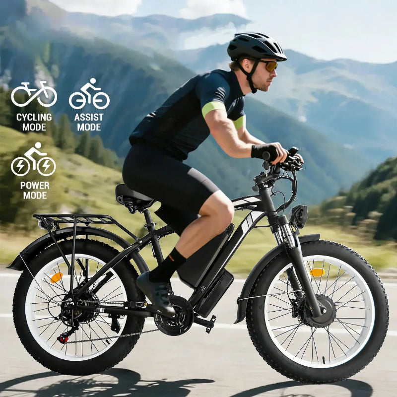 YinZhiBoo 5000W Fat Tire Electric Bike，Dual Motor Off-Road  Electric Mount Bike，60V  Battery Certified   to  UL2849