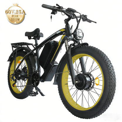TS60 5000W Fat Tire Electric Bike，45 MPH, 70 Mile Range