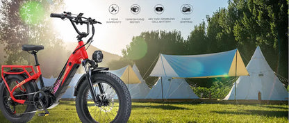 Y800  750W Motor  Fat Tire Electric Bike，32MPH, 40 Mile Range